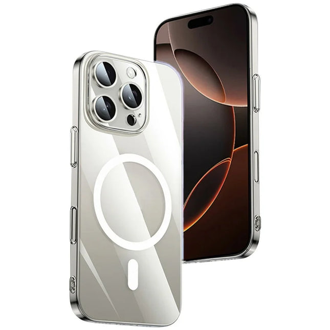 XUNDD XDD-0010 For iPhone 16 Pro Max Case Compatible with MagSafe Cover Ultra-Thin Clear PC Phone Cover - White