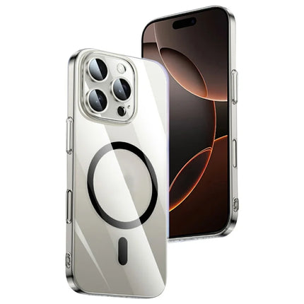 XUNDD XDD-0010 For iPhone 16 Pro Max Case Compatible with MagSafe Cover Ultra-Thin Clear PC Phone Cover - Black