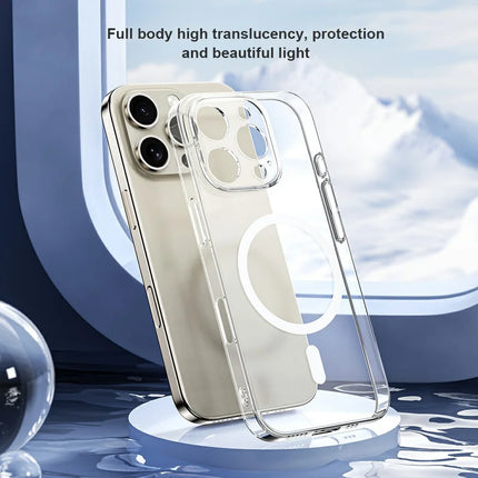 XUNDD XDD-0010 For iPhone 16 Pro Max Case Compatible with MagSafe Cover Ultra-Thin Clear PC Phone Cover