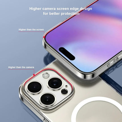 XUNDD XDD-0010 For iPhone 16 Pro Max Case Compatible with MagSafe Cover Ultra-Thin Clear PC Phone Cover