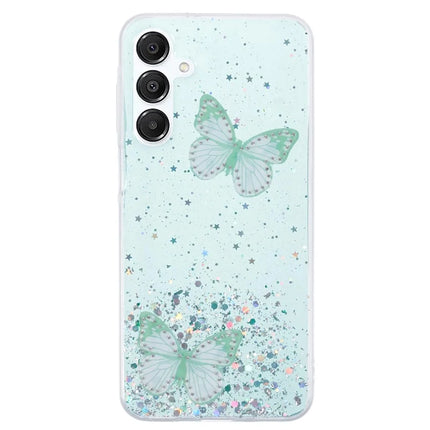 AW Series For Samsung Galaxy A16 5G / A16 4G Case Epoxy PVC Butterfly TPU Aesthetics Phone Cover - Green
