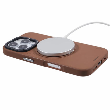 YOUNGKIT For iPhone 16 Pro Case Compatible with MagSafe Rotating Kickstand PU+TPU Phone Cover