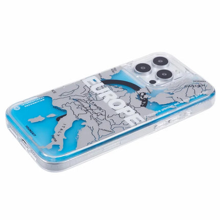 YOUNGKIT For iPhone 16 Pro Case Compatible with MagSafe IMD Map Pattern Quicksand PC+TPU Phone Cover
