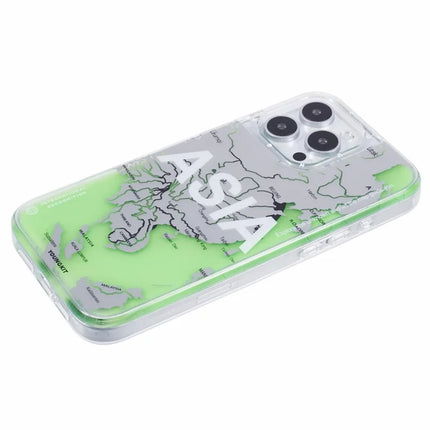 YOUNGKIT For iPhone 16 Pro Case Compatible with MagSafe IMD Map Pattern Quicksand PC+TPU Phone Cover
