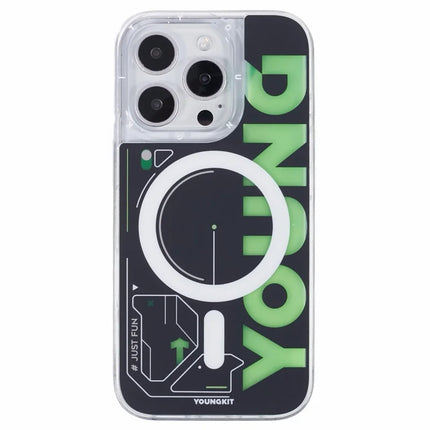 YOUNGKIT For iPhone 16 Pro Case Quicksand PC+TPU Phone Cover Compatible with MagSafe