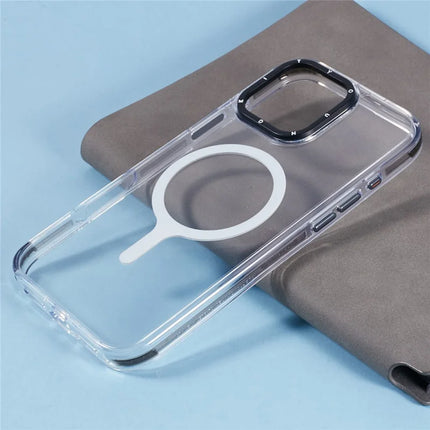 YOUNGKIT For iPhone 16 Pro Case Compatible with MagSafe Drop Proof Glossy TPU+TPE Phone Cover