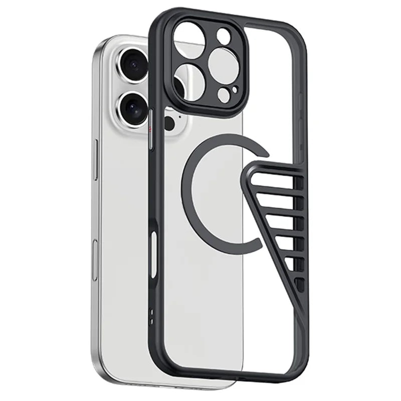 ShopCaseCart Shockproof Durable iPhone 16 Pro Protective cover Compatible with MagSafe TPU+PC Matte Phone Guard
