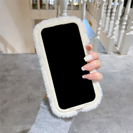 ShopCaseCart Kickstand Stand iPhone 15 Pro Max Protective cover Planet Monster Lens Kickstand TPU Plush Furry Phone Guard