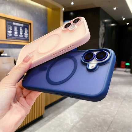 For iPhone 16 Plus Case Compatible with MagSafe TPU+PC Phone Cover with Lens Film