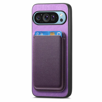 For Google Pixel 9 Pro XL Case Detachable Magnetic Card Bag Leather+TPU Phone Cover