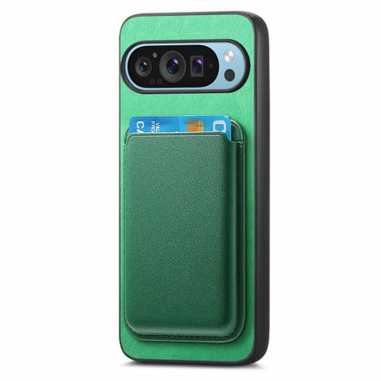 For Google Pixel 9 Pro XL Case Detachable Magnetic Card Bag Leather+TPU Phone Cover