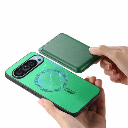 For Google Pixel 9 Pro XL Case Detachable Magnetic Card Bag Leather+TPU Phone Cover