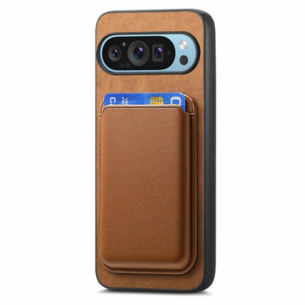 For Google Pixel 9 Pro XL Case Detachable Magnetic Card Bag Leather+TPU Phone Cover
