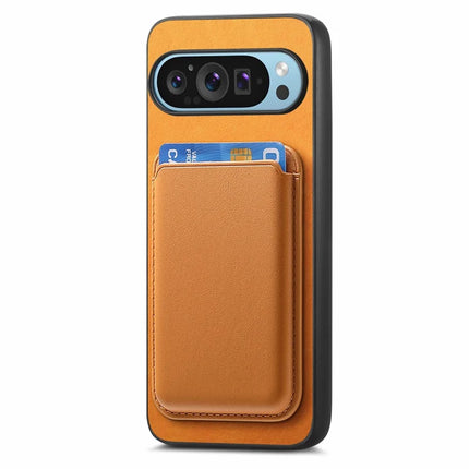 For Google Pixel 9 Pro XL Case Detachable Magnetic Card Bag Leather+TPU Phone Cover