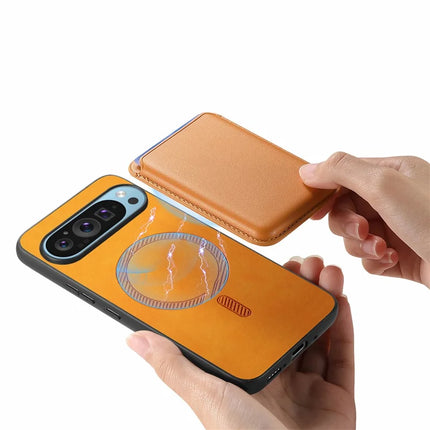 For Google Pixel 9 Pro XL Case Detachable Magnetic Card Bag Leather+TPU Phone Cover