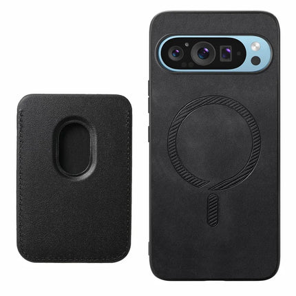 For Google Pixel 9 Pro XL Case Detachable Magnetic Card Bag Leather+TPU Phone Cover