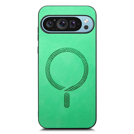 For Google Pixel 9 Pro XL Leather Back Case Compatible with MagSafe Skin-Touch Phone Cover