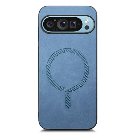 For Google Pixel 9 Pro XL Leather Back Case Compatible with MagSafe Skin-Touch Phone Cover