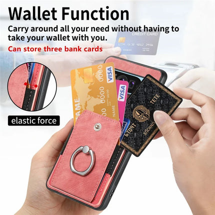 For Google Pixel 9 Pro XL Case Kickstand Leather+TPU Non-Slip Protective Cover Card Slots