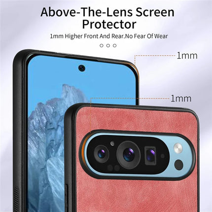 For Google Pixel 9 Pro XL Case Kickstand Leather+TPU Non-Slip Protective Cover Card Slots