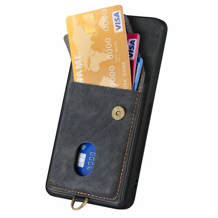 For Google Pixel 9 Pro XL Case with Card Slot Kickstand Leather TPU Phone Cover