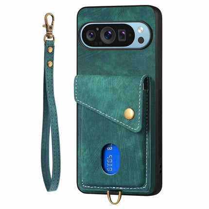 For Google Pixel 9 Pro XL Case with Card Slot Kickstand Leather TPU Phone Cover