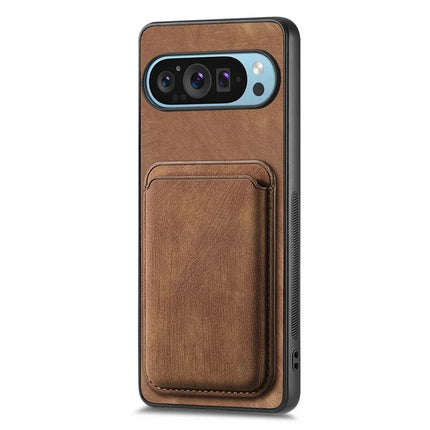 For Google Pixel 9 Pro XL Case Leather+TPU Retro Phone Cover with Detachable Card Slot