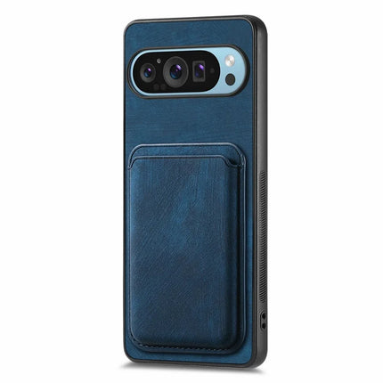 For Google Pixel 9 Pro XL Case Leather+TPU Retro Phone Cover with Detachable Card Slot