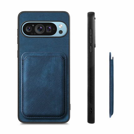For Google Pixel 9 Pro XL Case Leather+TPU Retro Phone Cover with Detachable Card Slot