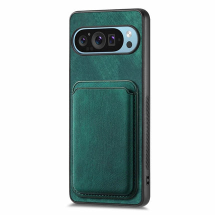 For Google Pixel 9 Pro XL Case Leather+TPU Retro Phone Cover with Detachable Card Slot