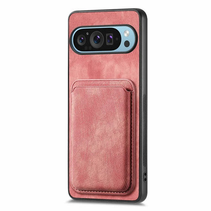 For Google Pixel 9 Pro XL Case Leather+TPU Retro Phone Cover with Detachable Card Slot