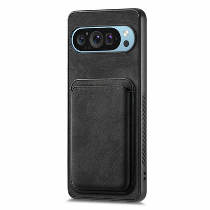 For Google Pixel 9 Pro XL Case Leather+TPU Retro Phone Cover with Detachable Card Slot