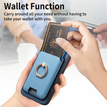 For Google Pixel 9 Pro XL Magnetic Case Leather+TPU Phone Cover Detachable Card Bag