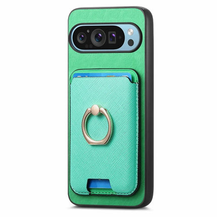 For Google Pixel 9 Pro XL Magnetic Case Leather+TPU Phone Cover Detachable Card Bag