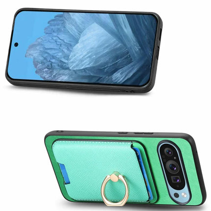 For Google Pixel 9 Pro XL Magnetic Case Leather+TPU Phone Cover Detachable Card Bag