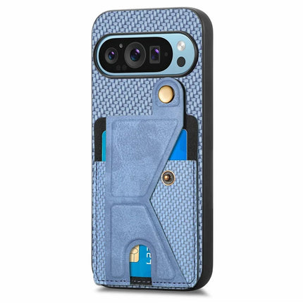 For Google Pixel 9 Pro XL Case K-Shaped Kickstand Leather+PC+TPU Phone Cover