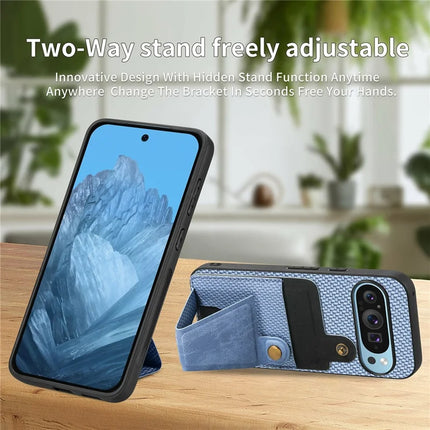 For Google Pixel 9 Pro XL Case K-Shaped Kickstand Leather+PC+TPU Phone Cover