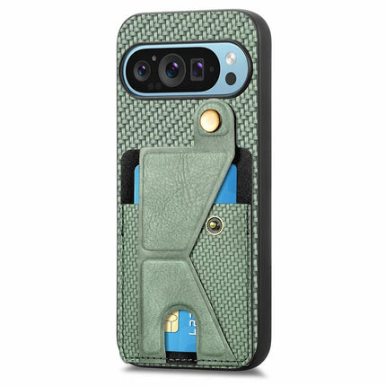 For Google Pixel 9 Pro XL Case K-Shaped Kickstand Leather+PC+TPU Phone Cover
