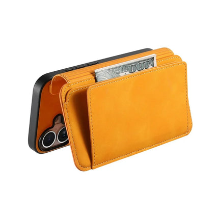 For iPhone 16 Plus Magnetic Leather Case with Detachable RFID Blocking Zipper Wallet Cover