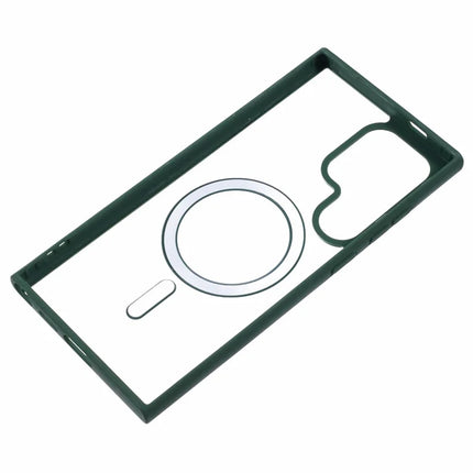 For Samsung Galaxy S23 Ultra Case Compatible with MagSafe Shockproof PC+TPU Clear Phone Cover