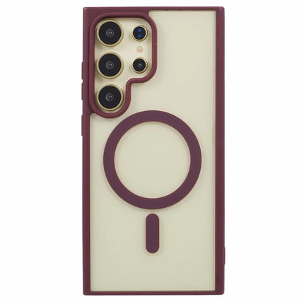 For Samsung Galaxy S23 Ultra Case Compatible with MagSafe Shockproof PC+TPU Clear Phone Cover