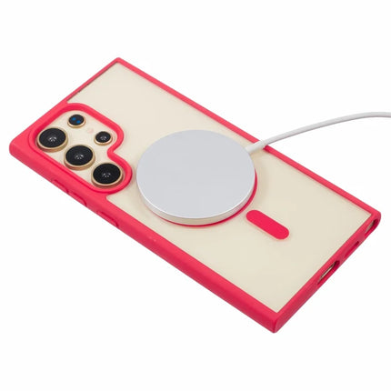 For Samsung Galaxy S23 Ultra Case Compatible with MagSafe Shockproof PC+TPU Clear Phone Cover