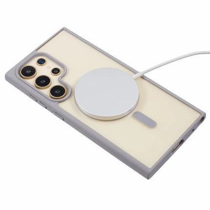 For Samsung Galaxy S23 Ultra Case Compatible with MagSafe Shockproof PC+TPU Clear Phone Cover