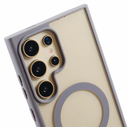 For Samsung Galaxy S23 Ultra Case Compatible with MagSafe Shockproof PC+TPU Clear Phone Cover