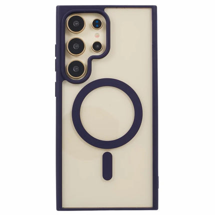 For Samsung Galaxy S23 Ultra Case Compatible with MagSafe Shockproof PC+TPU Clear Phone Cover