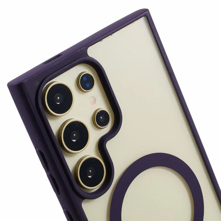 For Samsung Galaxy S23 Ultra Case Compatible with MagSafe Shockproof PC+TPU Clear Phone Cover