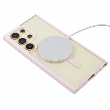 For Samsung Galaxy S23 Ultra Case Compatible with MagSafe Shockproof PC+TPU Clear Phone Cover