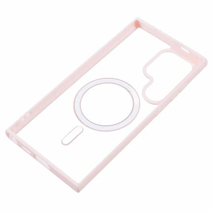 For Samsung Galaxy S23 Ultra Case Compatible with MagSafe Shockproof PC+TPU Clear Phone Cover