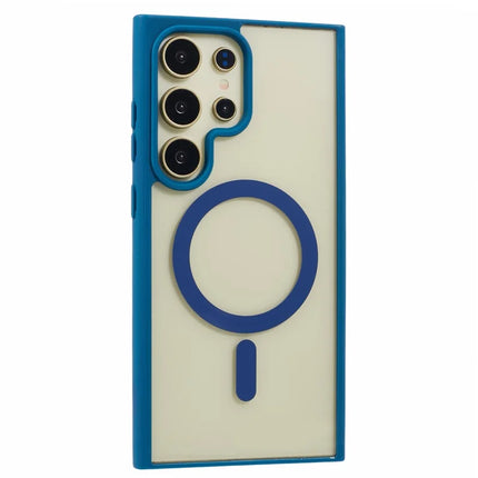 For Samsung Galaxy S23 Ultra Case Compatible with MagSafe Shockproof PC+TPU Clear Phone Cover - Sapphire