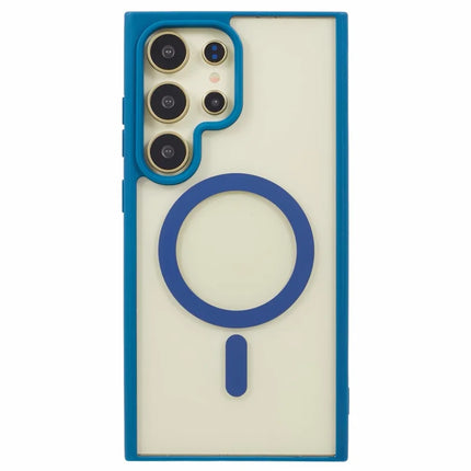 For Samsung Galaxy S23 Ultra Case Compatible with MagSafe Shockproof PC+TPU Clear Phone Cover